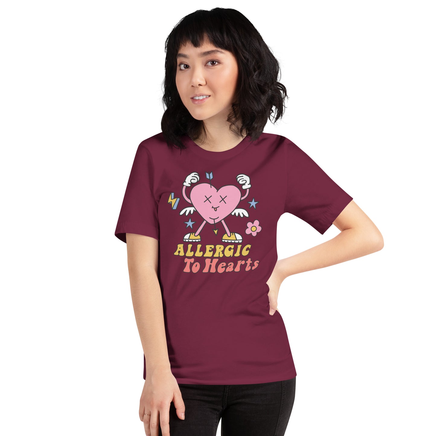 Adult 'Allergic to Hearts' Staple T-shirt