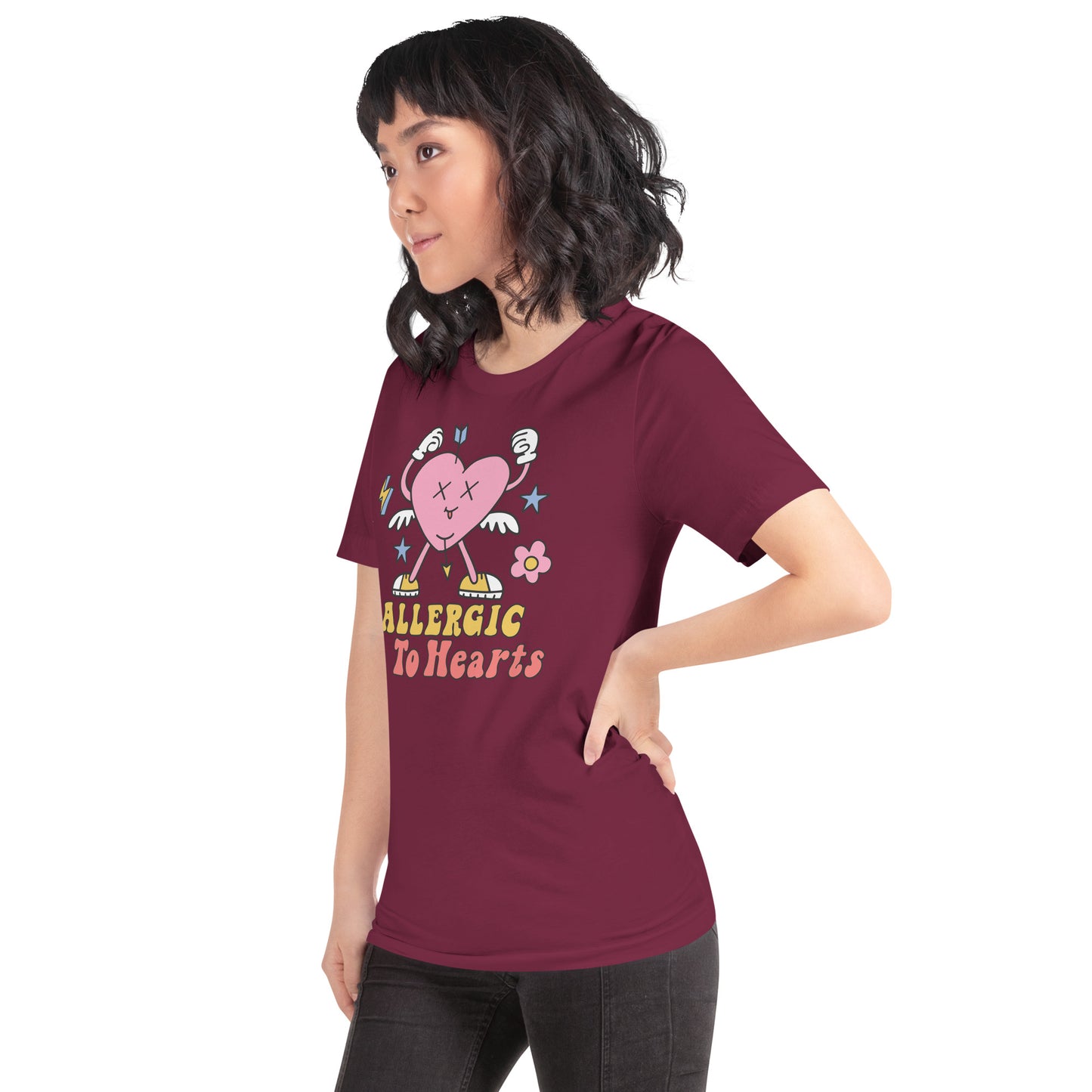 Adult 'Allergic to Hearts' Staple T-shirt