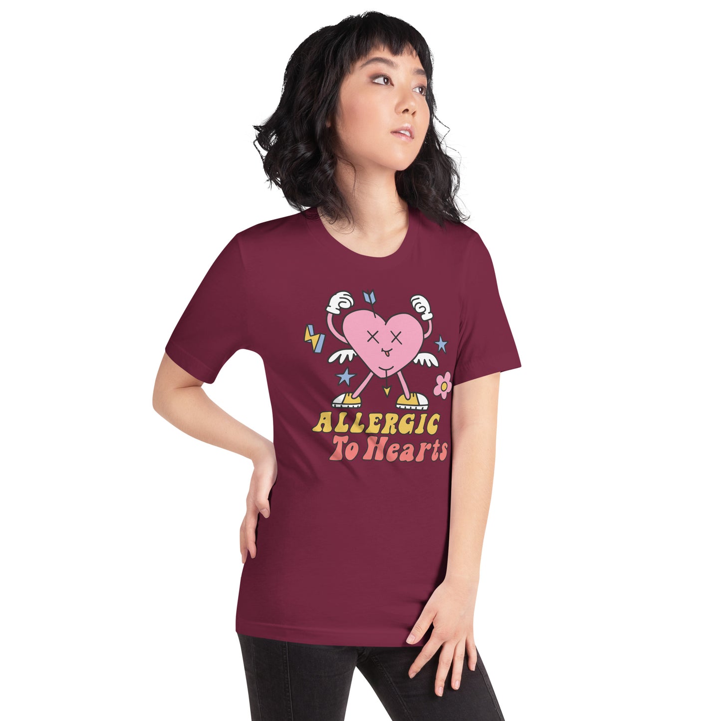 Adult 'Allergic to Hearts' Staple T-shirt