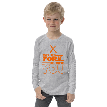 Youth GU 'May the Fork' Long Sleeve T-Shirt