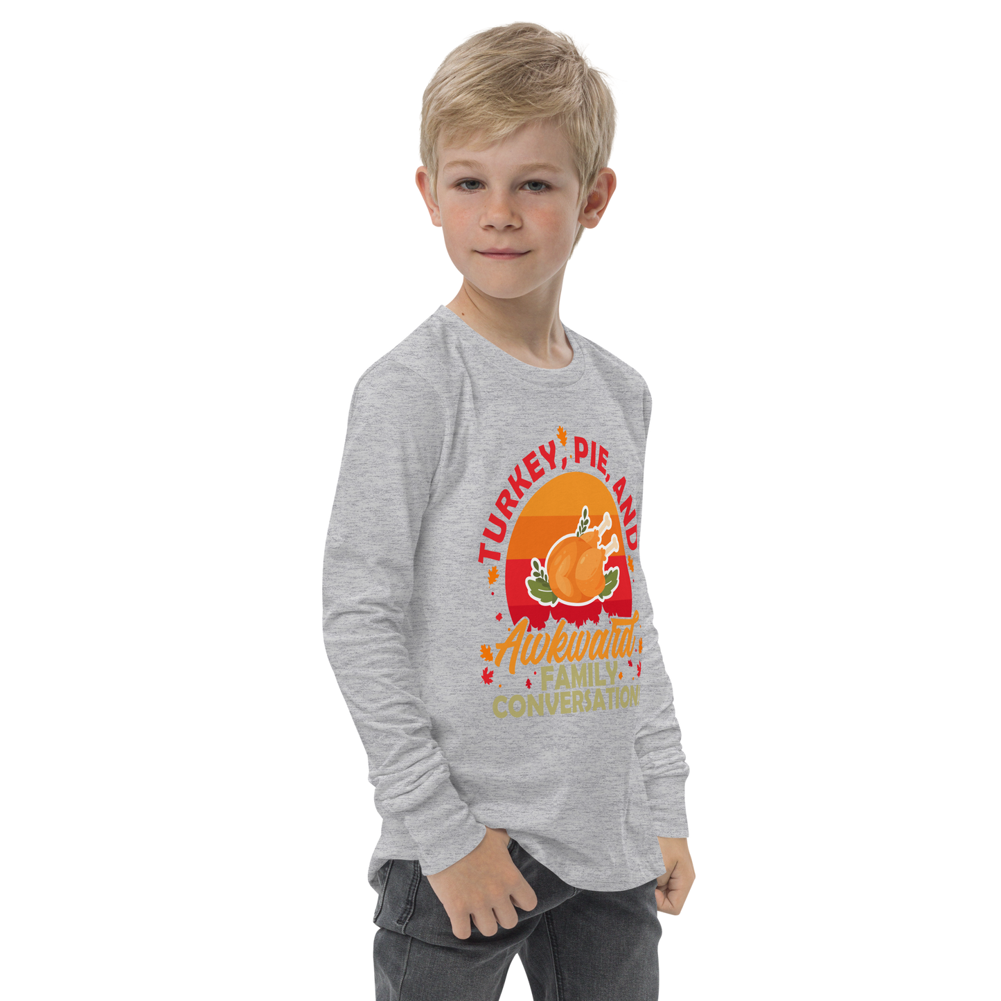 Youth GU 'Turkey and Pie' Long Sleeve T-Shirt