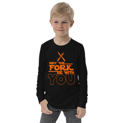 Youth GU 'May the Fork' Long Sleeve T-Shirt