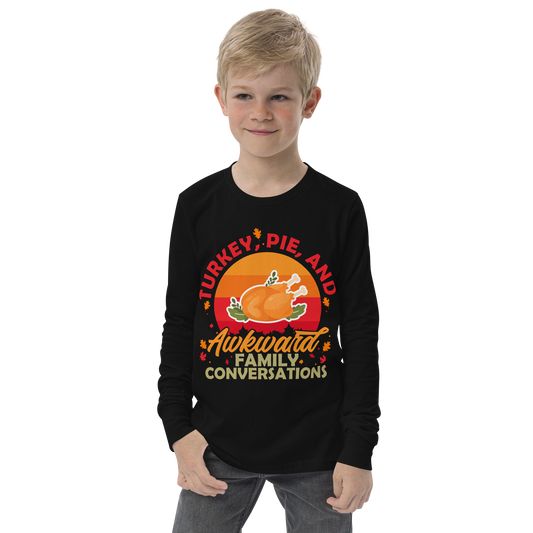 Youth GU 'Turkey and Pie' Long Sleeve T-Shirt