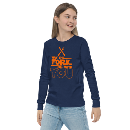 Youth GU 'May the Fork' Long Sleeve T-Shirt