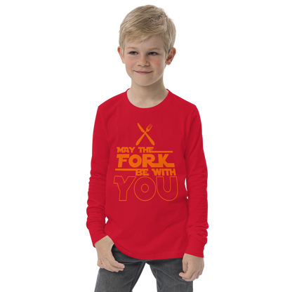 Youth GU 'May the Fork' Long Sleeve T-Shirt