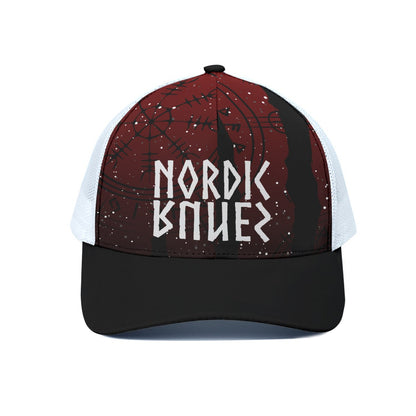 Nordic Runes Gaming AOP White Half-Mesh Hat