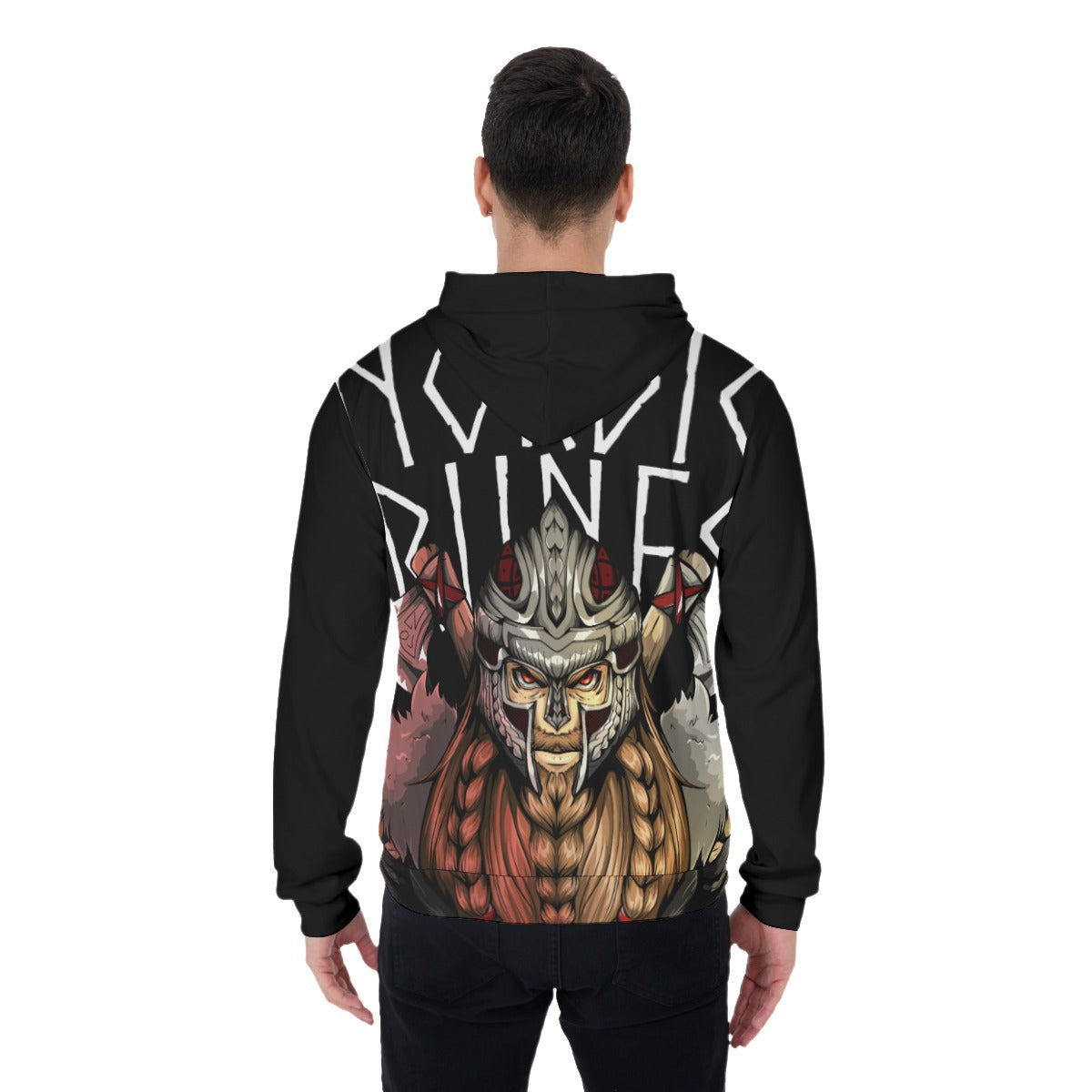 Nordic Runes Gaming Unisex AOP Pullover Hoodie