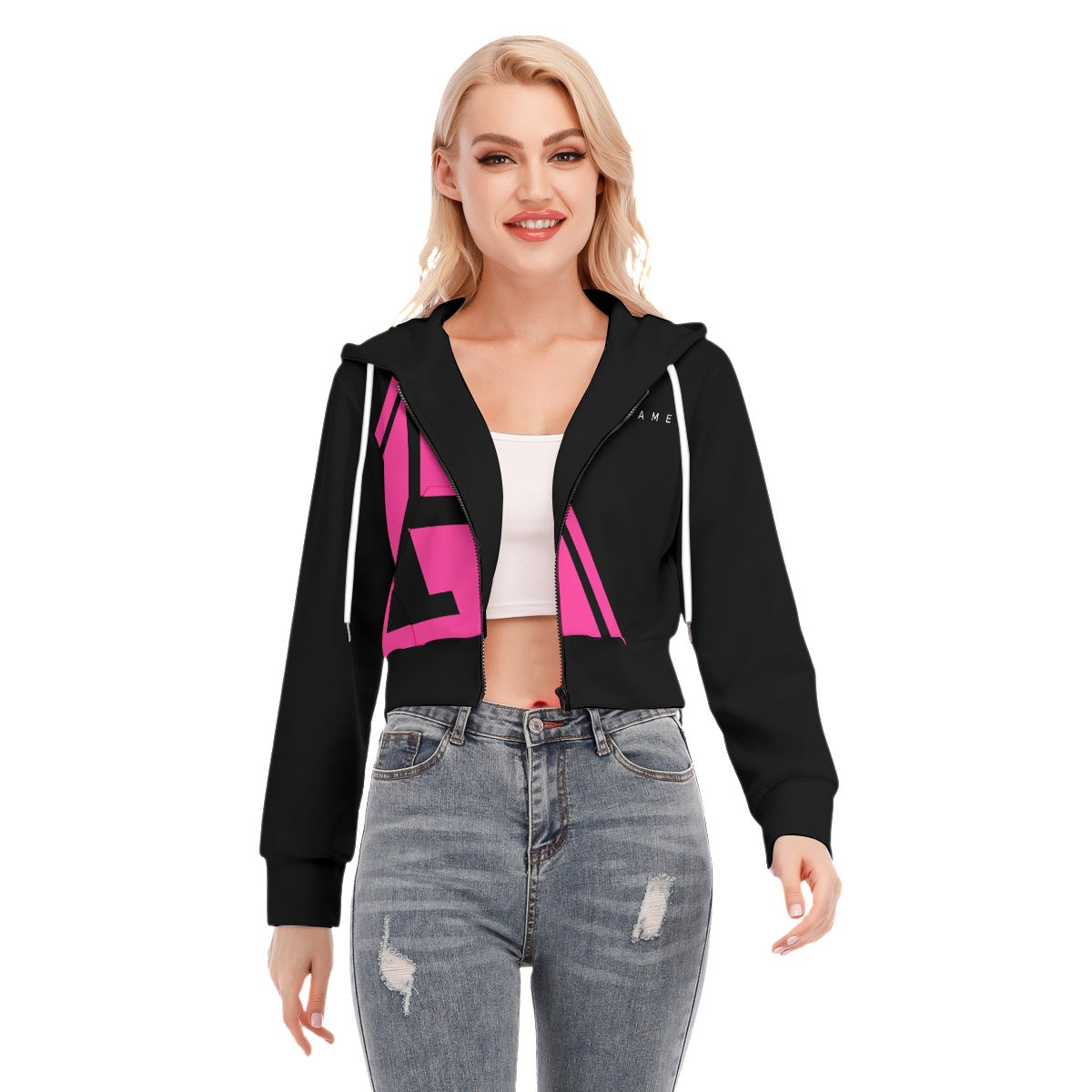 GU Brand Women's 'In Game' Zipped Crop Hoodie