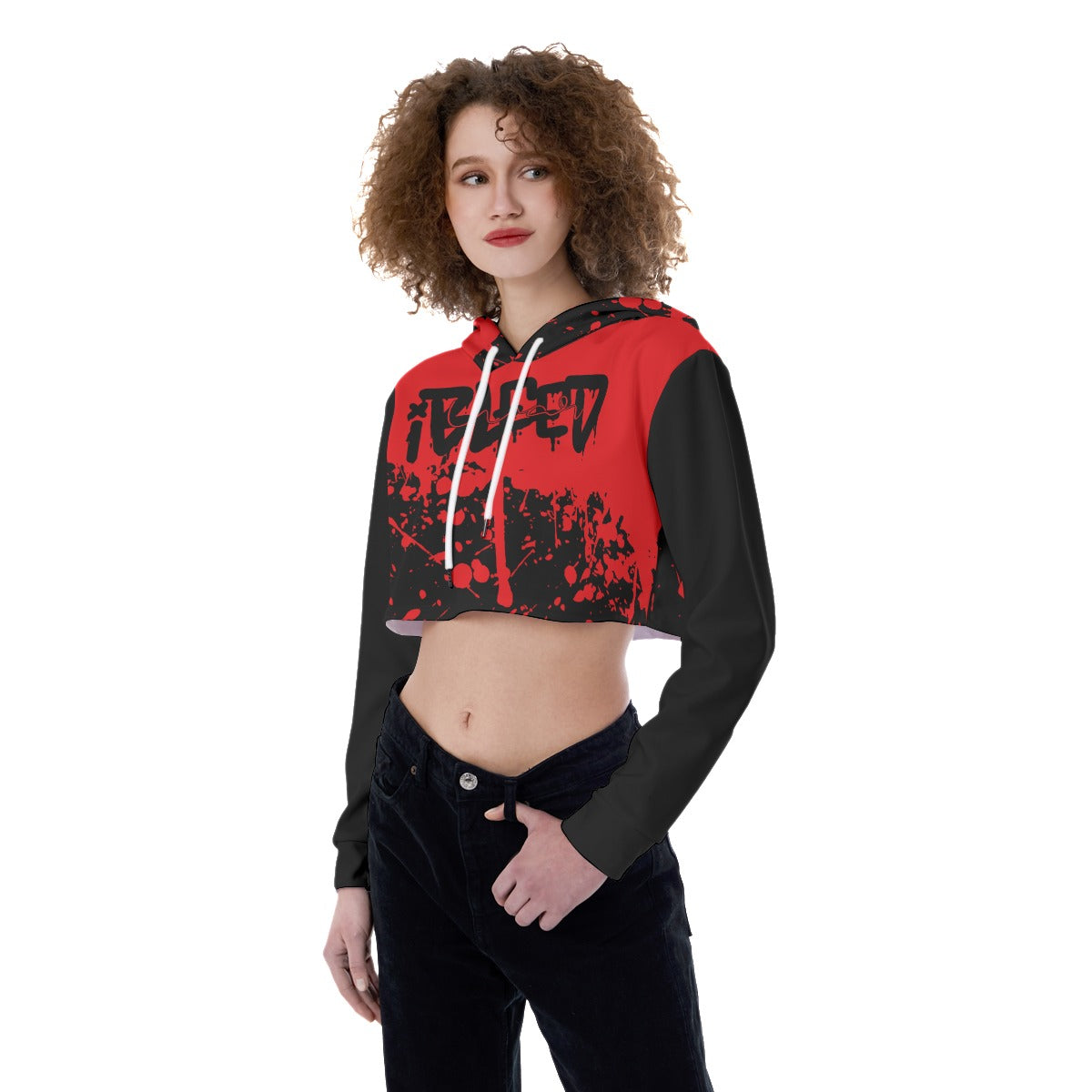 iBLEEDwar Women's AOP Cropped Hoodie