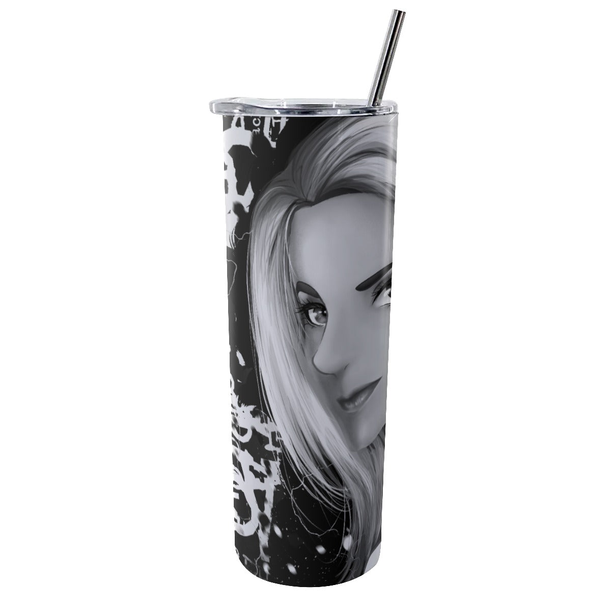 Jordania The Odd AOP 20oz Glitter Tumbler With Straw