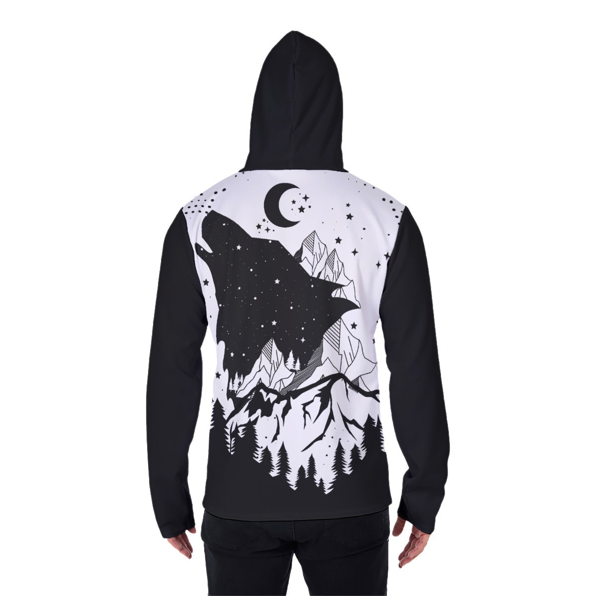 LittleWolf Unisex AOP Fleece Hoodie With Mask