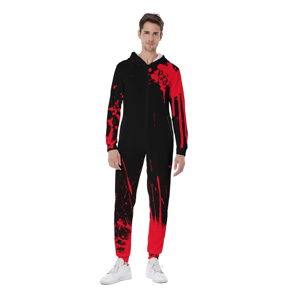 PiePie Paintings Men's AOP Hooded Jumpsuit