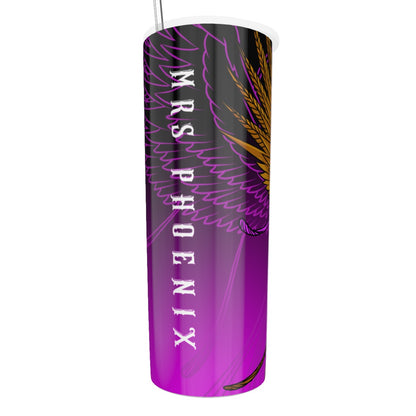 MrsPH0ENIX AOP 20oz Glitter Tumbler With Straw