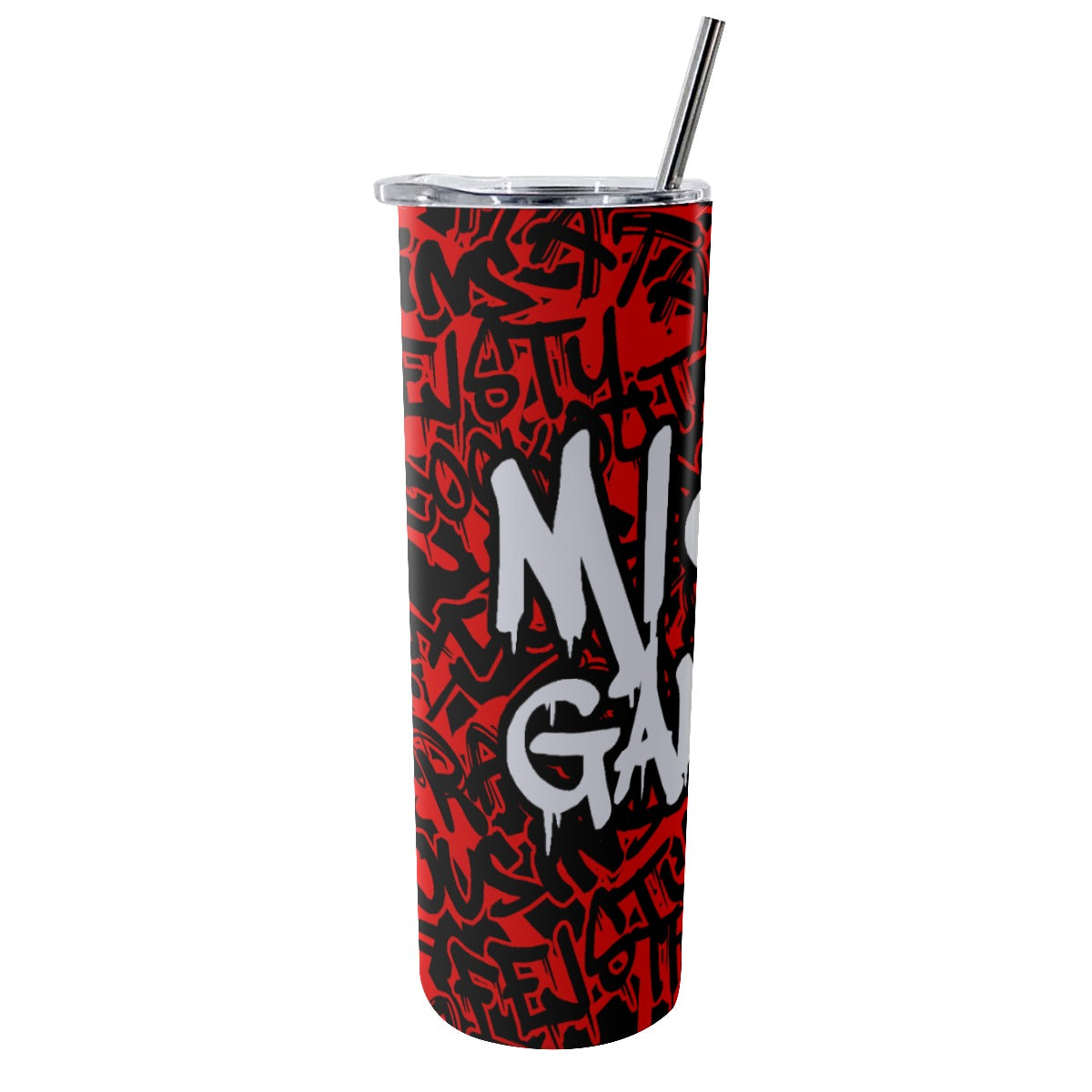 Micki Gaming AOP 20oz Glitter Tumbler With Straw