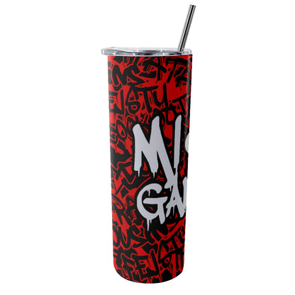 Micki Gaming AOP 20oz Glitter Tumbler With Straw