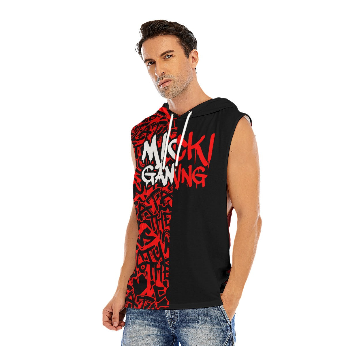 Micki Gaming Men's AOP Hooded Tank