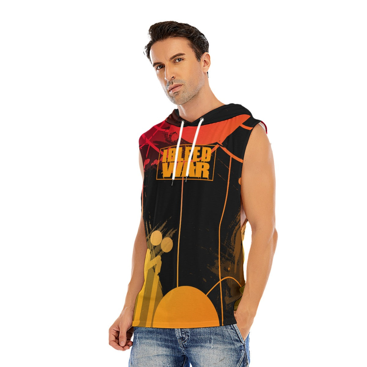 iBLEEDwar Men's AOP Hooded Tank