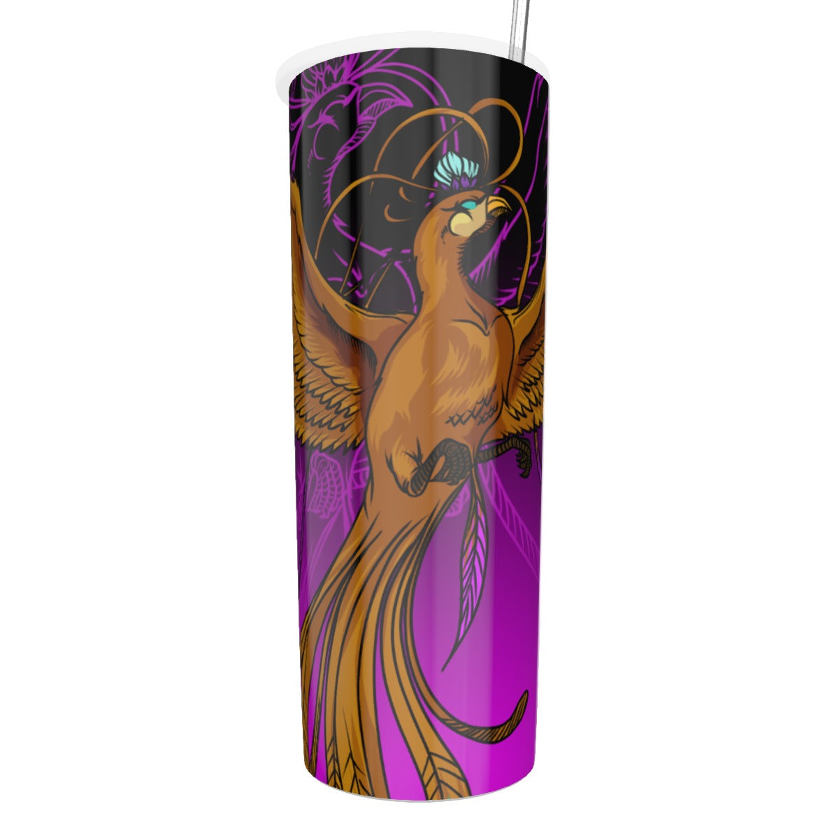 MrsPH0ENIX AOP 20oz Glitter Tumbler With Straw