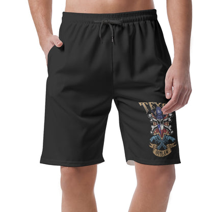 Men's Texas Outlaw Skull and Bones Shorts