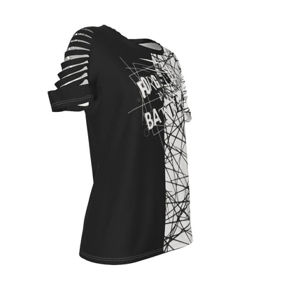 Forged In Battle AOP Women's Ripped T-Shirt