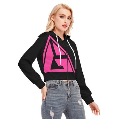 GU Brand Women's 'In Game' Zipped Crop Hoodie