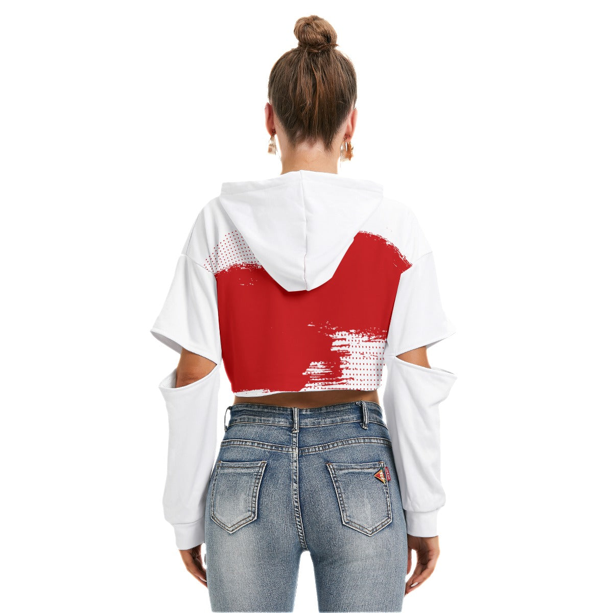 Fynix Studios Women's All Over Print Edgy Cropped Fleece Hoodie