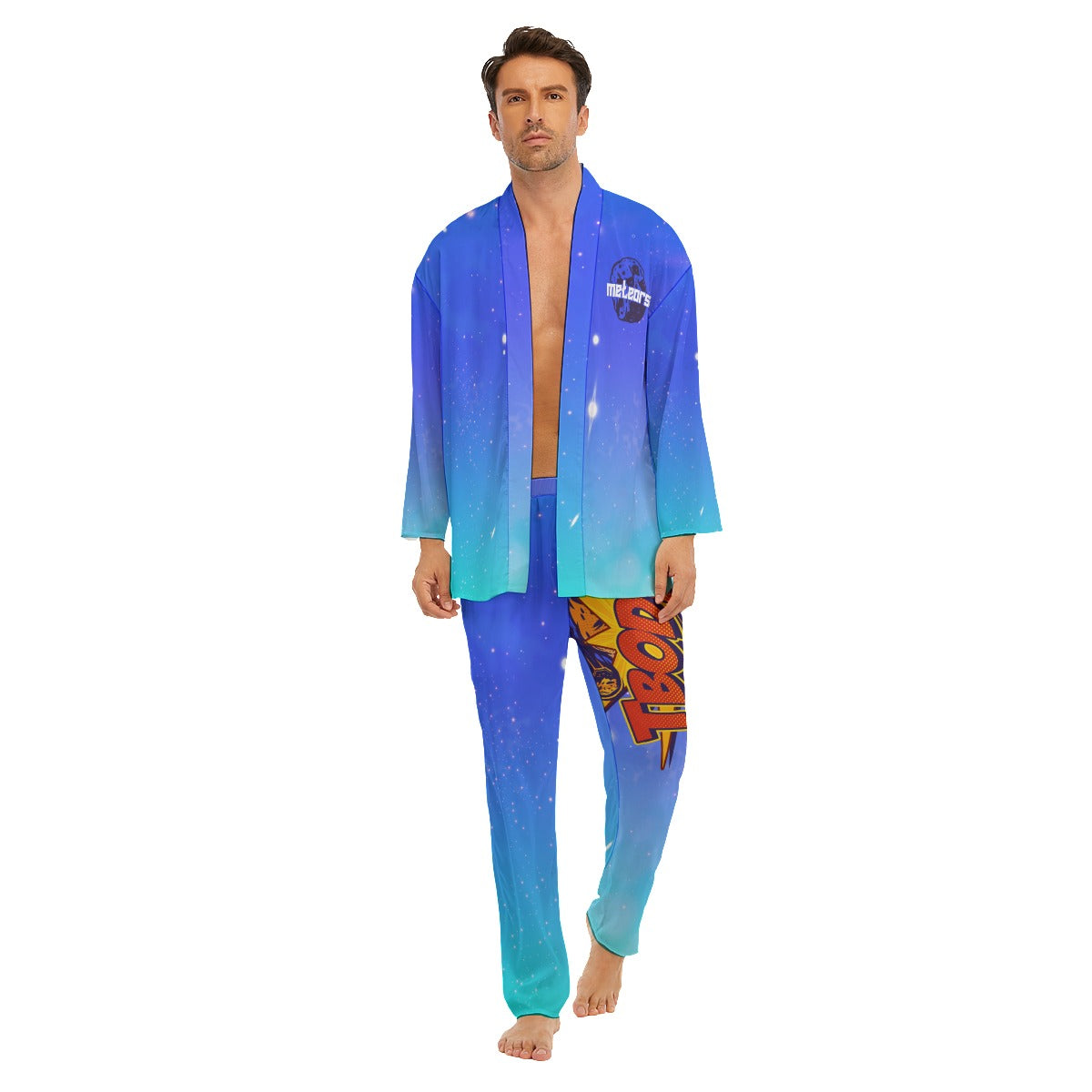 Men's Tbodin Gaming Imitation Silk Pajama Set