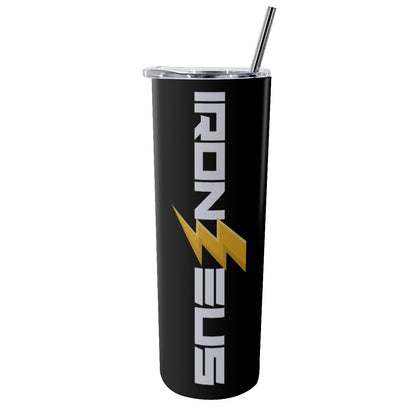 IronZeus AOP 20oz Glitter Tumbler With Straw