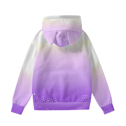 GU Brand Women's 'Purple Sunset' Hoodie with Ears