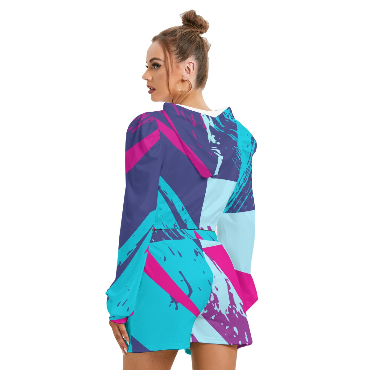 Women's Baldoziot 'Aqua Splash' Hoodie & Shorts Set