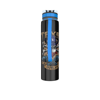 Texas Outlaw Skull and Bones 32oz Sport Water Bottle