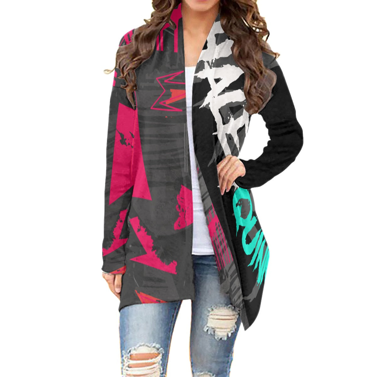 Haley Quinn Women's AOP Long Sleeve Cardigan