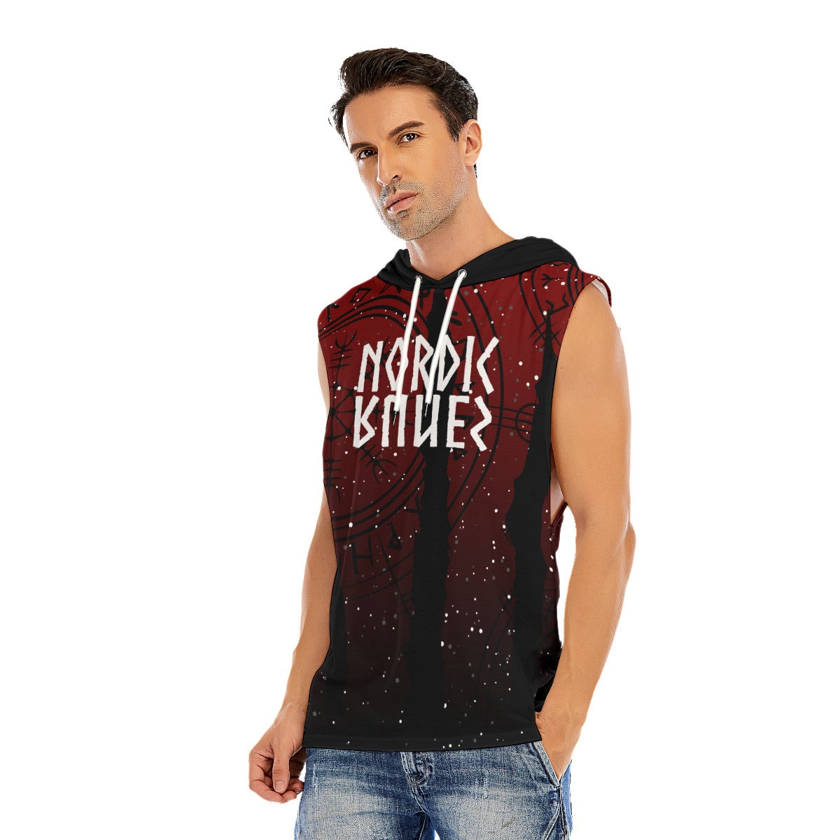 Nordic Runes Gaming Men's AOP Hooded Tank