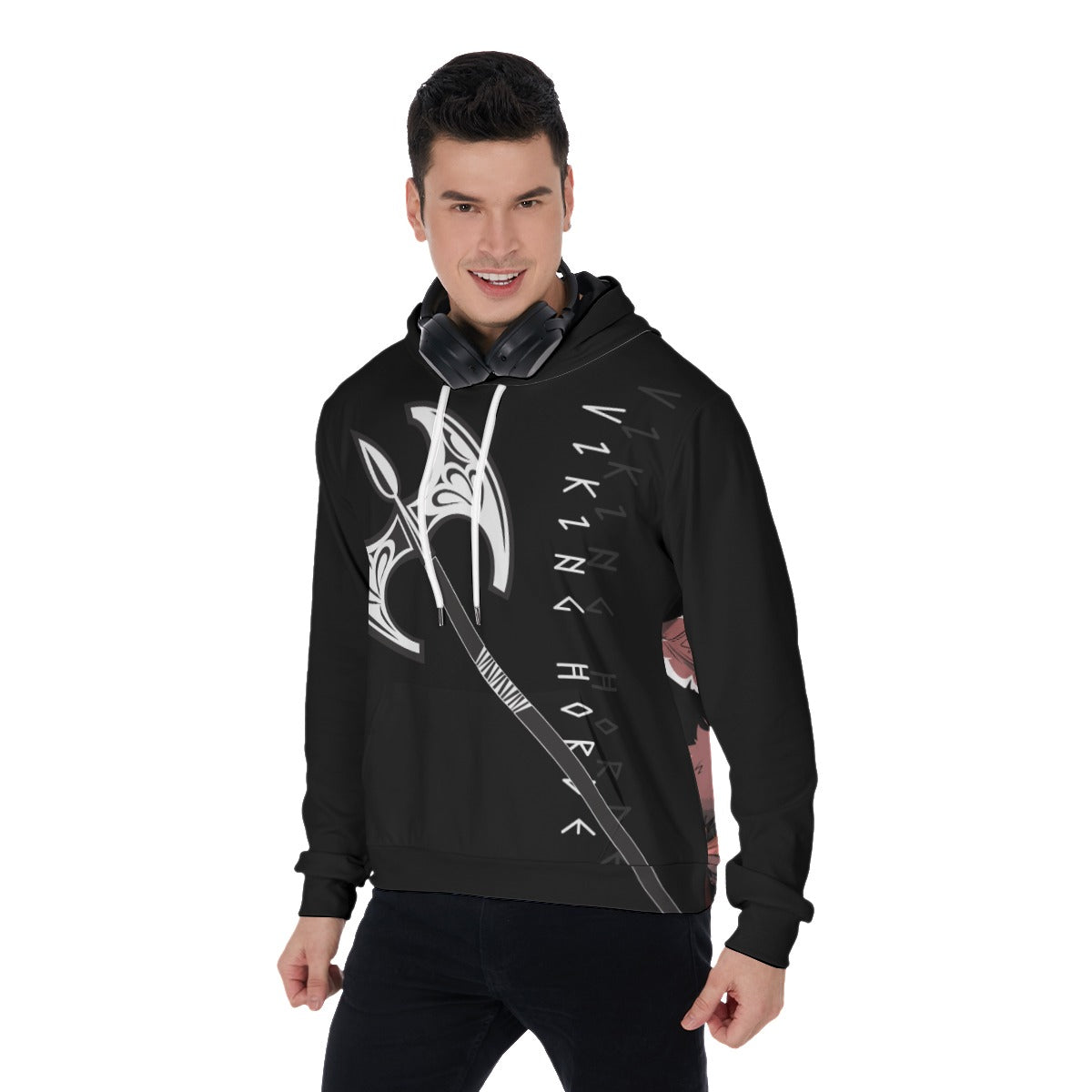 Nordic Runes Gaming Unisex AOP Pullover Hoodie