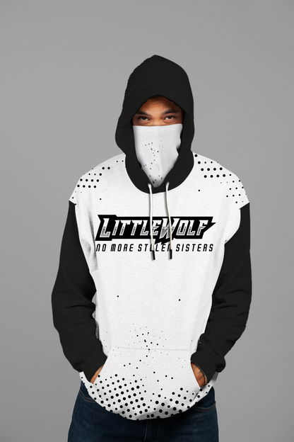 LittleWolf Unisex AOP Fleece Hoodie With Mask