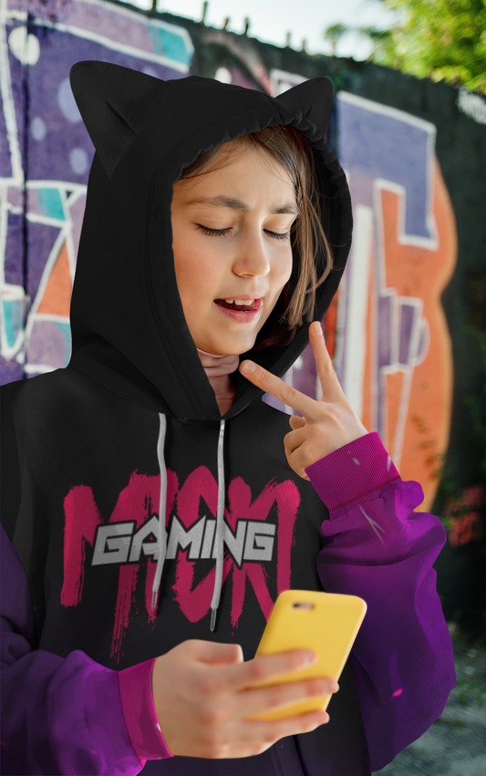 Micki Gaming Women's AOP Hoodie with Ears