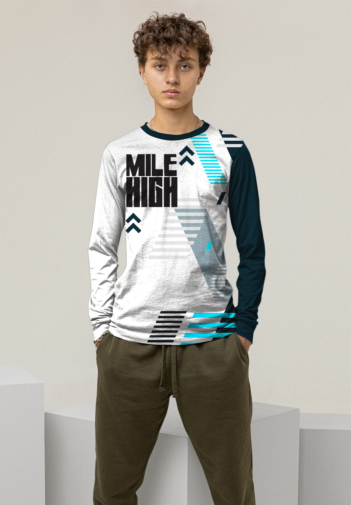 Mile High Gaming Unisex AOP Long Sleeve Tee