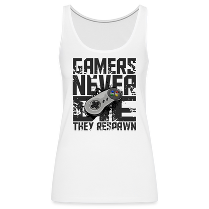 Women's Gamers Never Die Tank Top - Retro