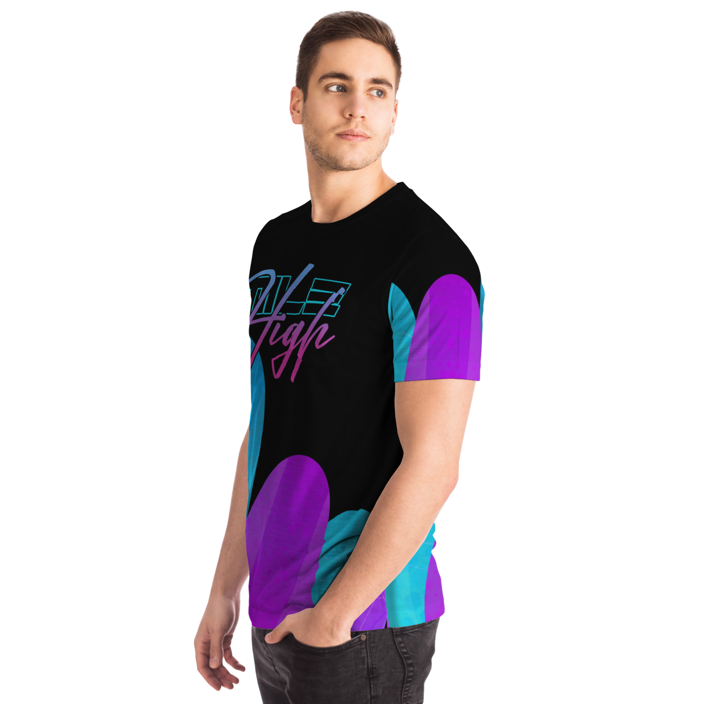 Adult Mile High Gaming Pocket T-Shirt