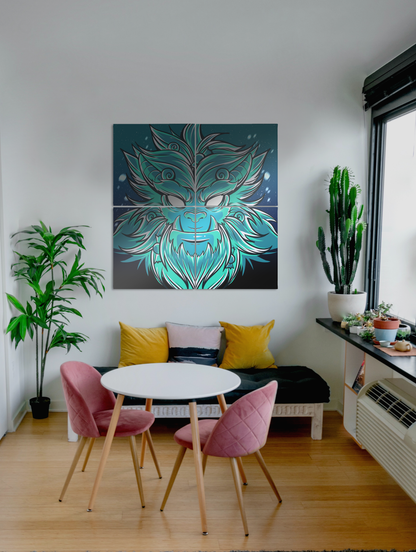 SugaredYeti Four Piece Framed Mural Set