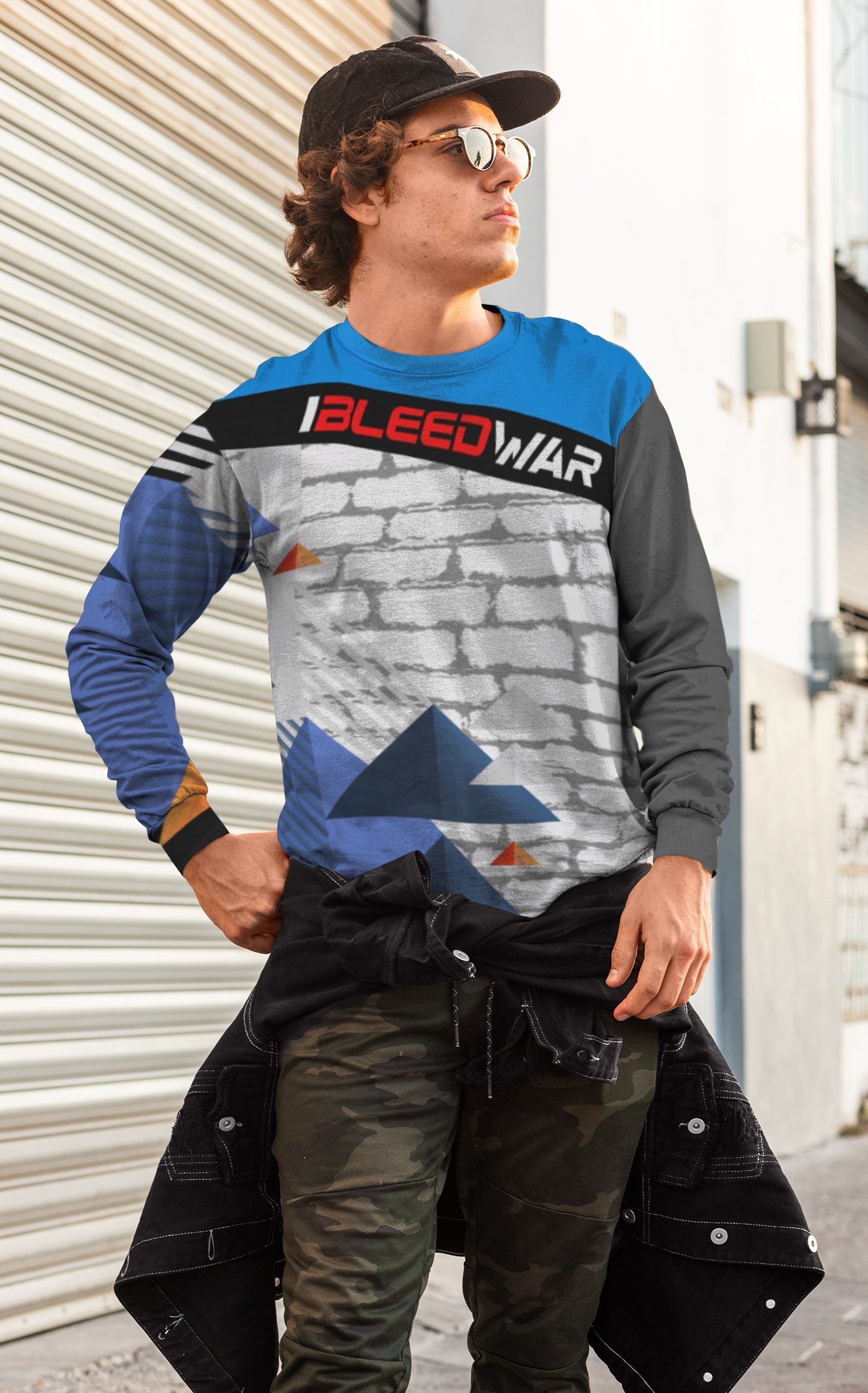 iBLEEDwar Unisex AOP Long Sleeve Tee