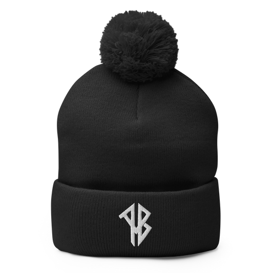 AlphaBroVR AB Logo Pom-Pom Beanie