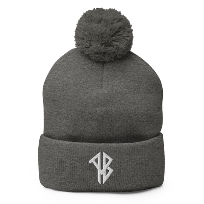 AlphaBroVR AB Logo Pom-Pom Beanie