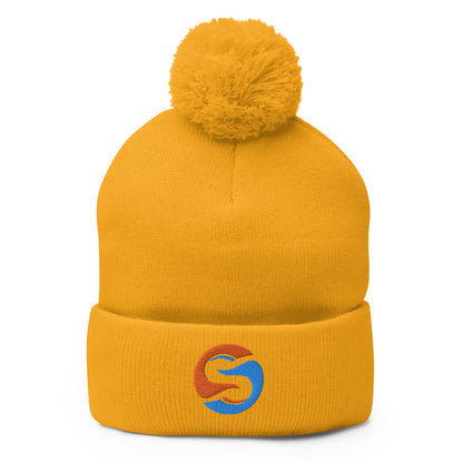 Steve0 Pom-Pom Beanie