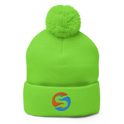 Steve0 Pom-Pom Beanie