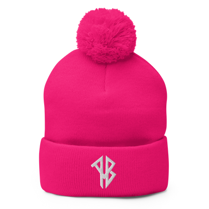 AlphaBroVR AB Logo Pom-Pom Beanie