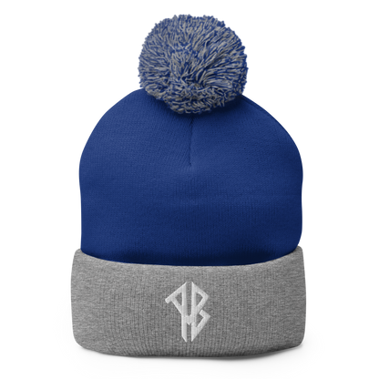 AlphaBroVR AB Logo Pom-Pom Beanie