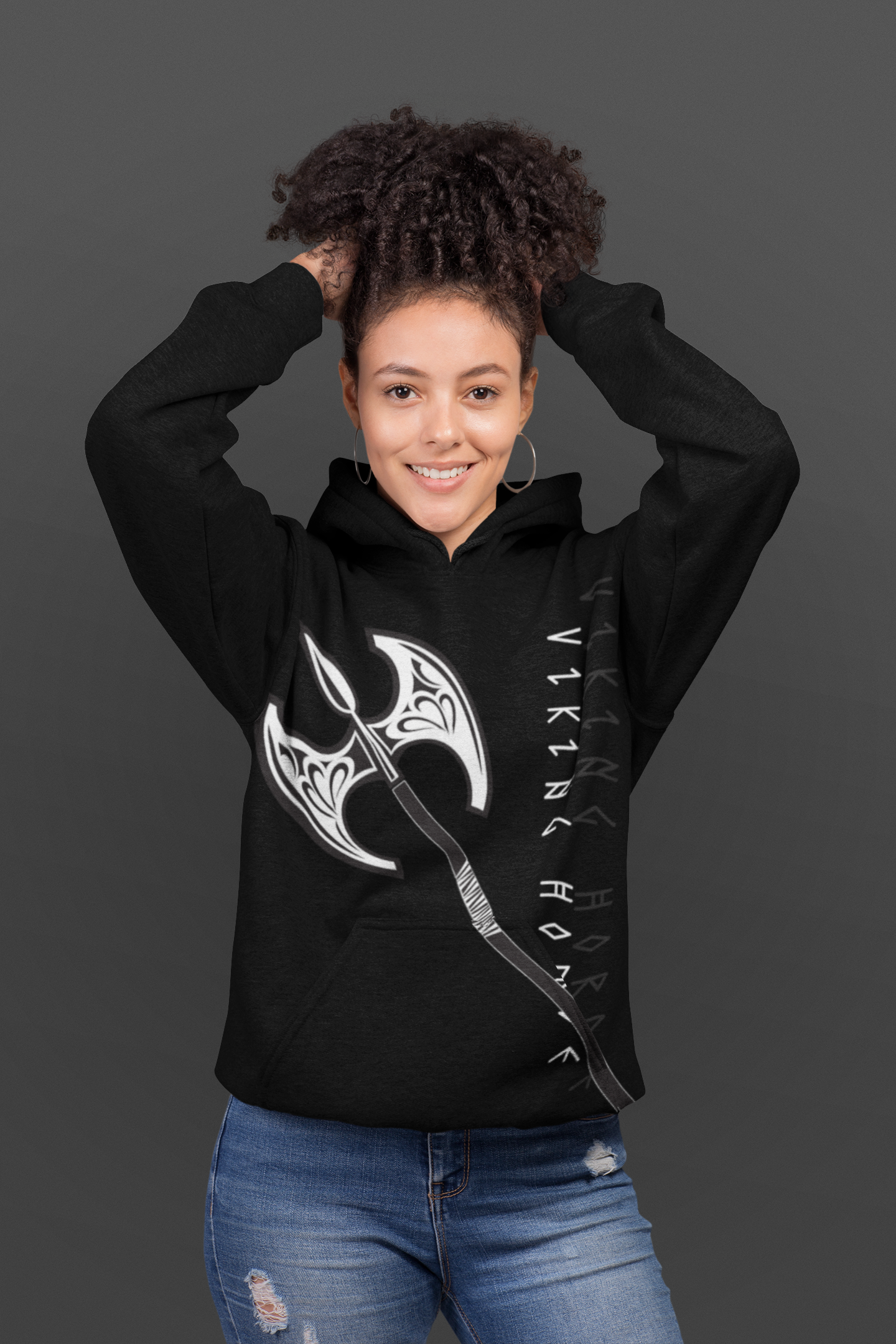 Nordic Runes Gaming Unisex AOP Pullover Hoodie