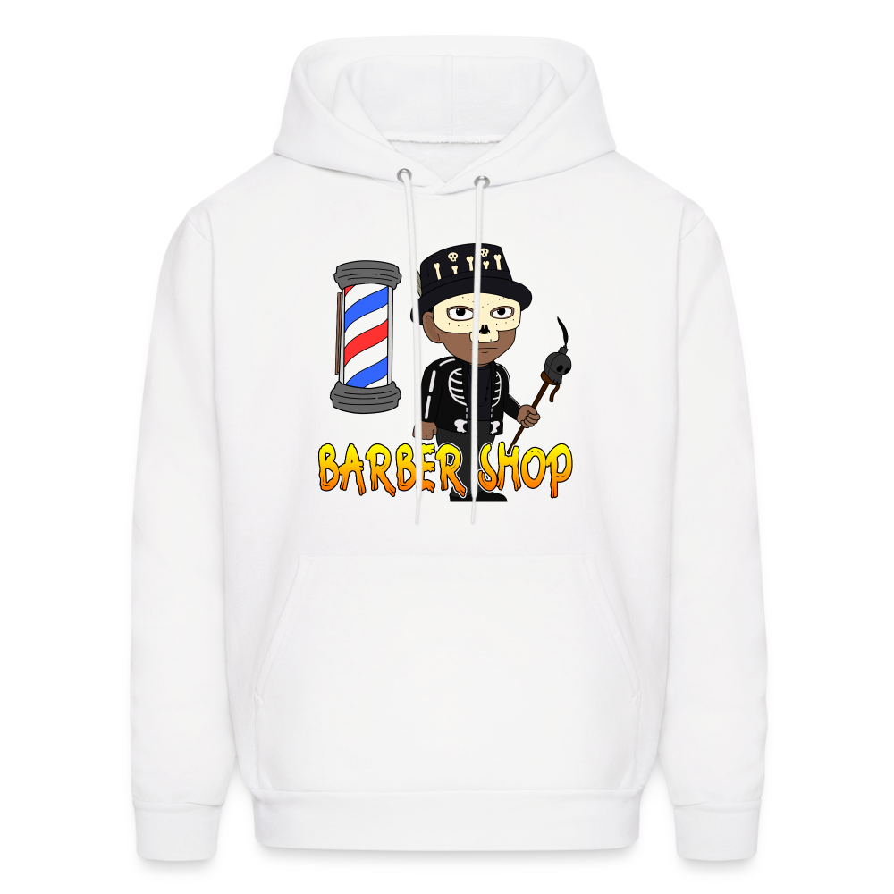 Barber Shop Unisex Hoodie - white