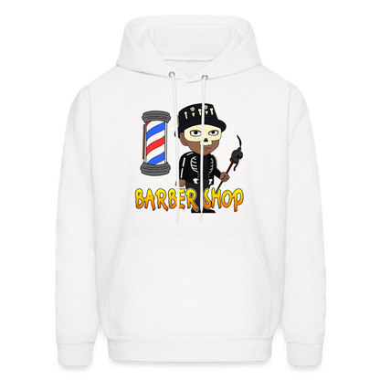 Barber Shop Unisex Hoodie - white